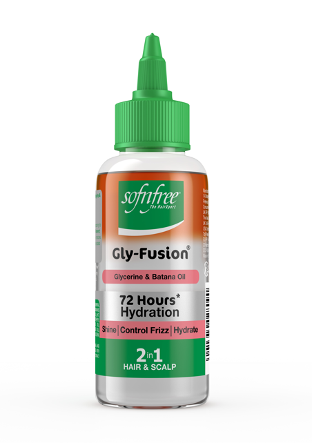 SOFN’FREE GLY-FUSION GLYCERINE
& BATANA OIL 2 IN 1
HAIR & SCALP TREATMENT