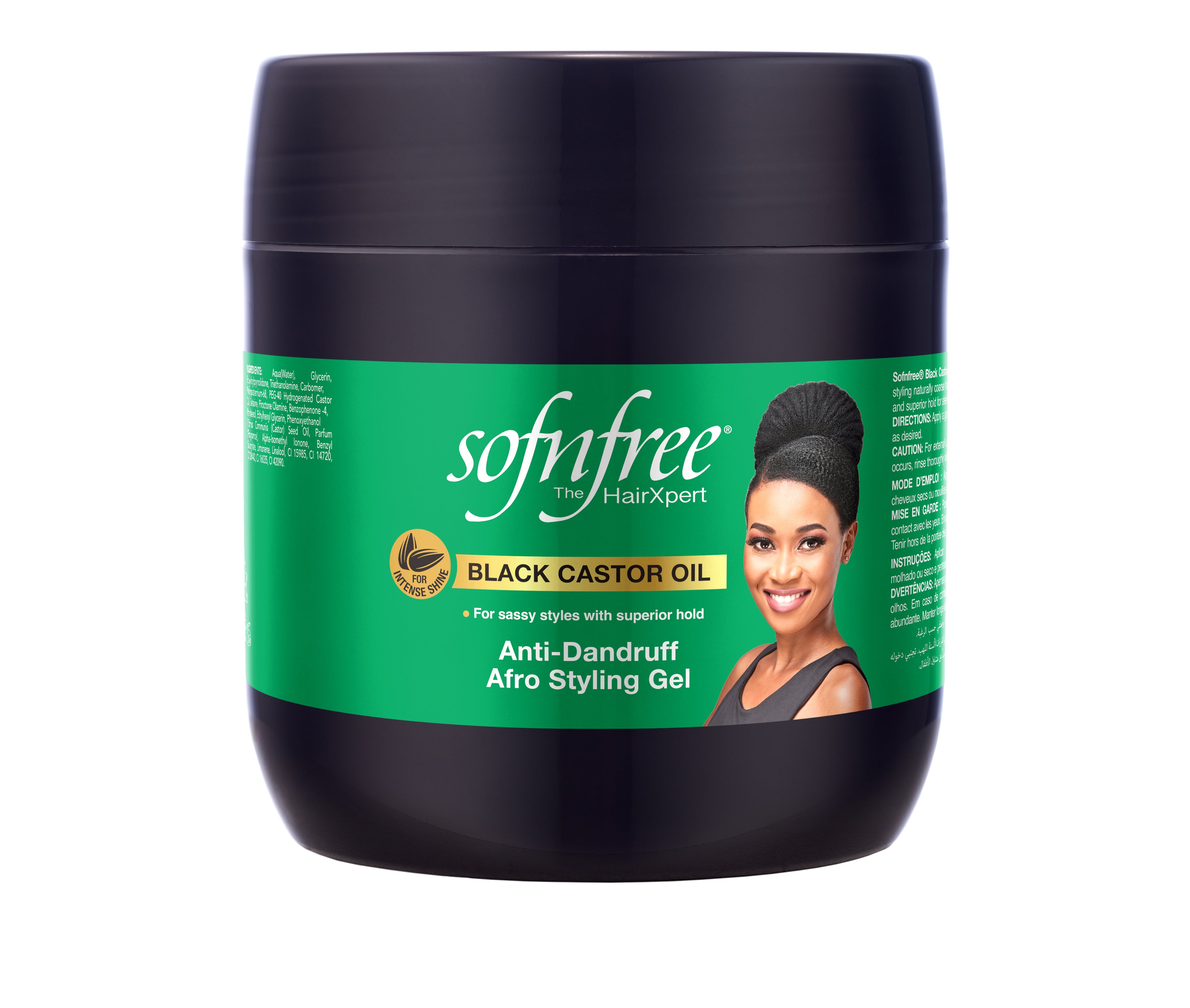 SNF Black Castor Oil Afro Styling Gel (Black)